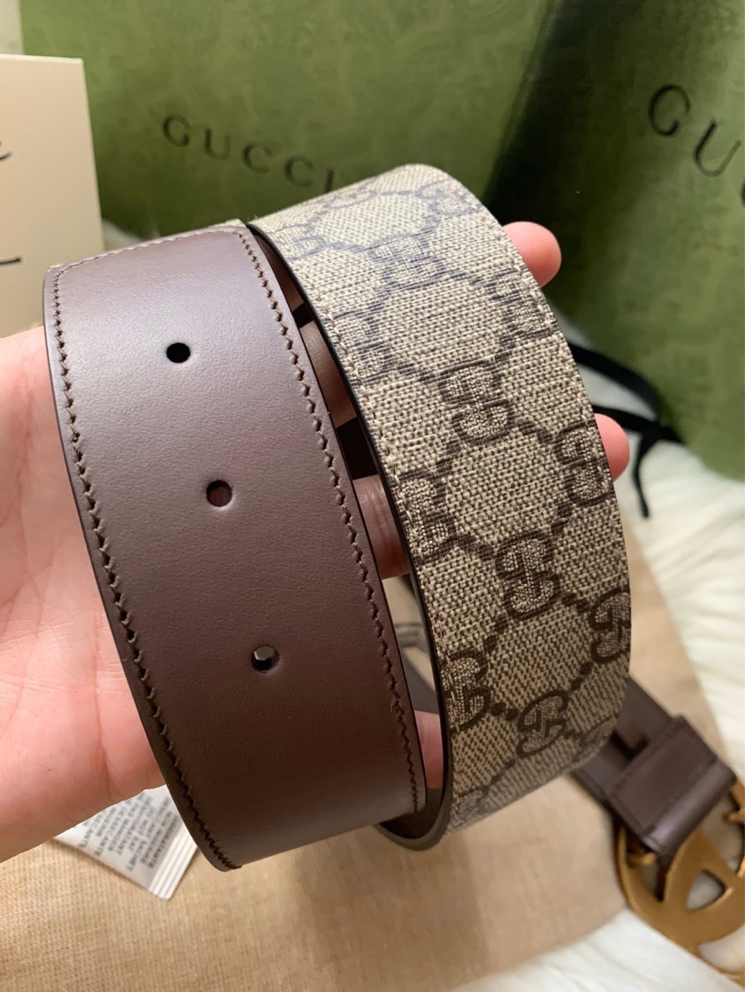 Gucci GG Marmont Belt Brown Leather 85-34 - photo 4