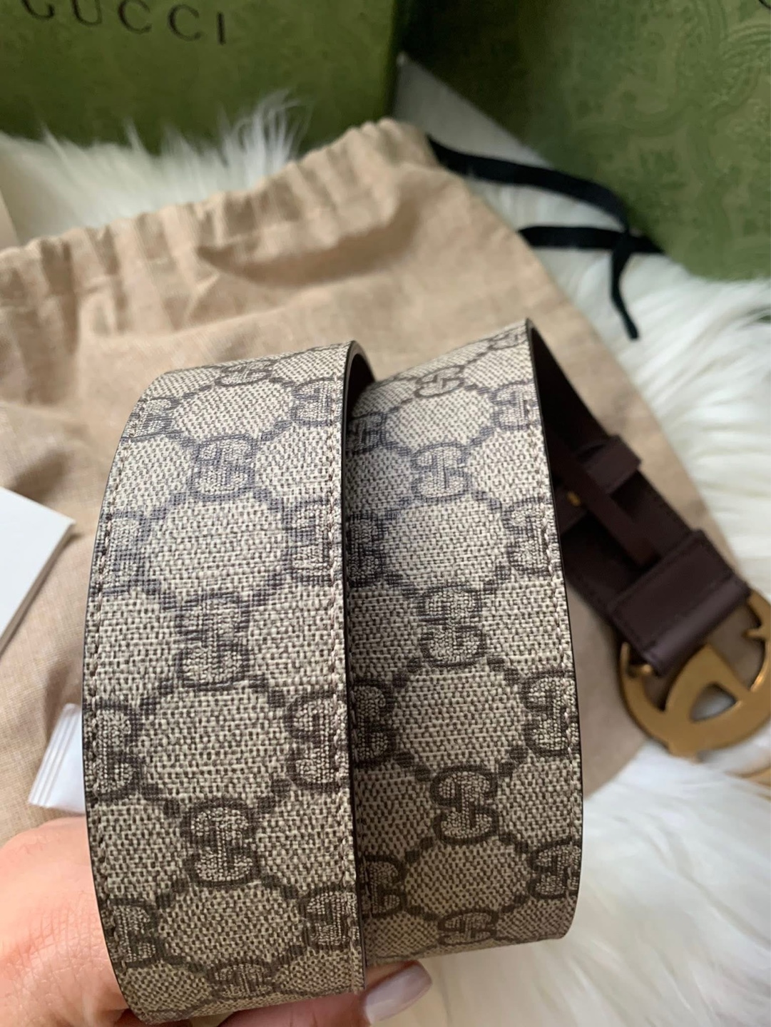 Gucci GG Marmont Belt Brown Leather 85-34 - photo 5