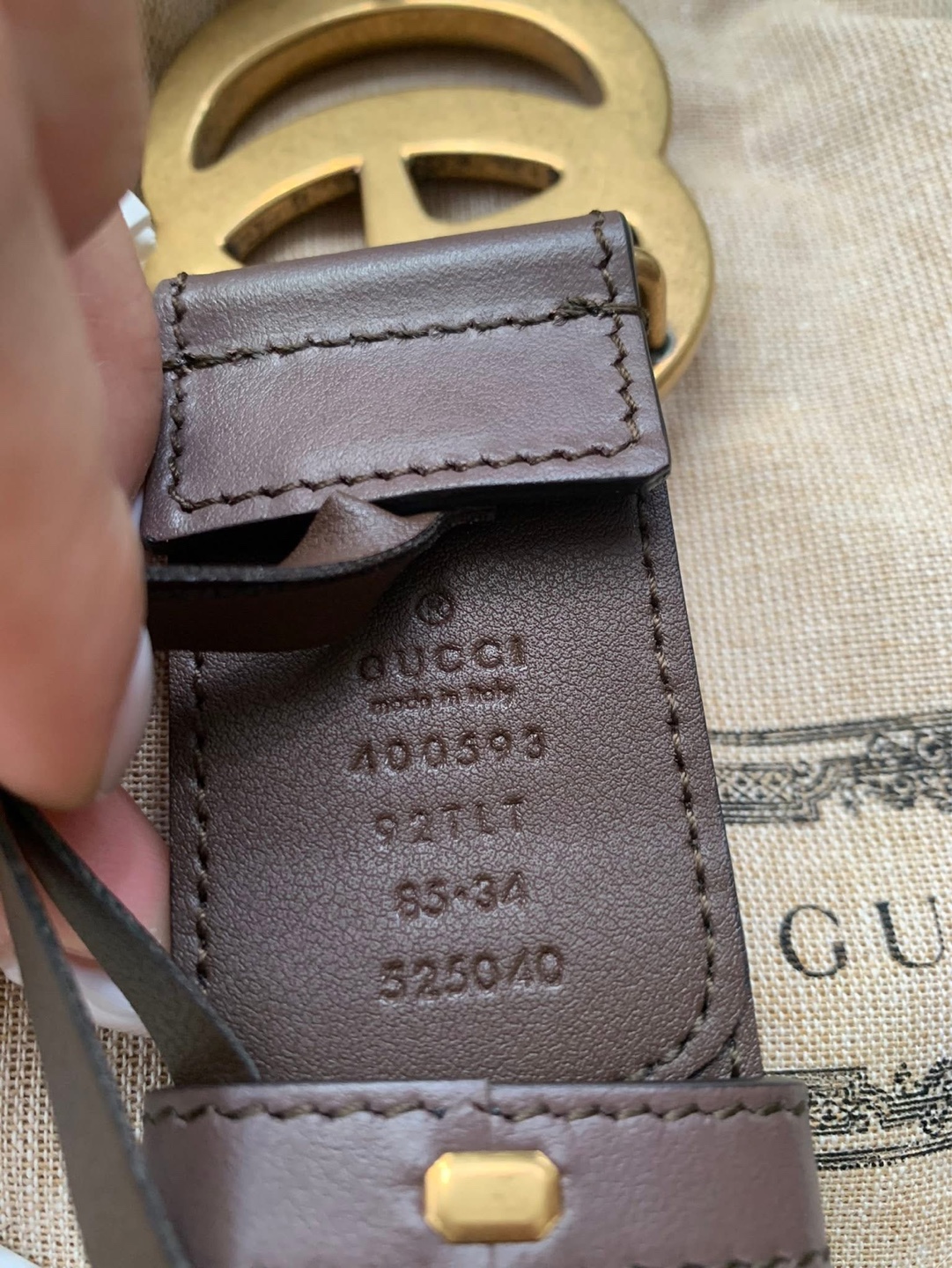 Gucci GG Marmont Belt Brown Leather 85-34 - photo 3