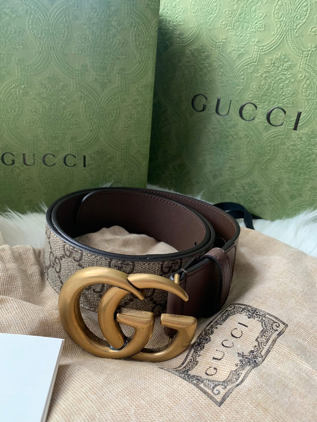 Gucci GG Marmont Belt Brown Leather 85-34 - photo 2