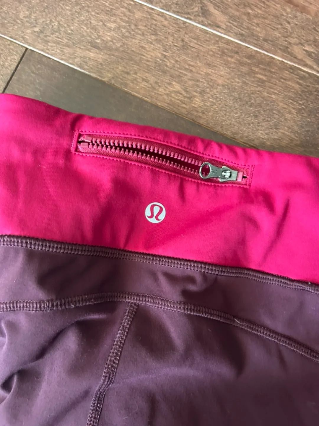 Lululemon Burgundy Crop Leggings image indicator(4)