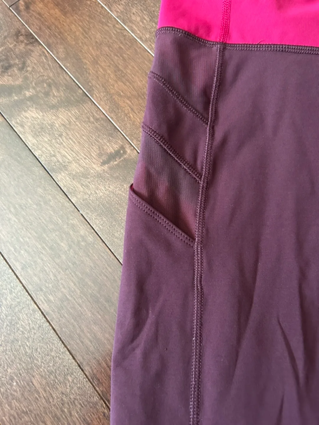 Lululemon Burgundy Crop Leggings image indicator(2)
