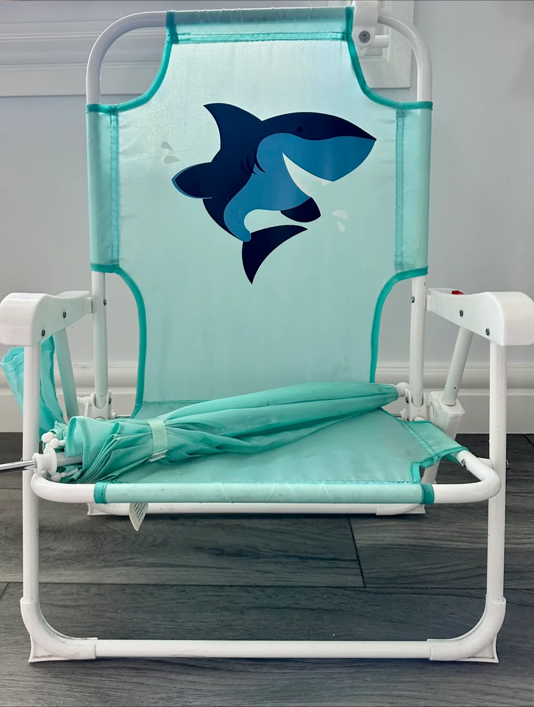Kids' Shark Folding Beach Chair with Umbrella thumbnail