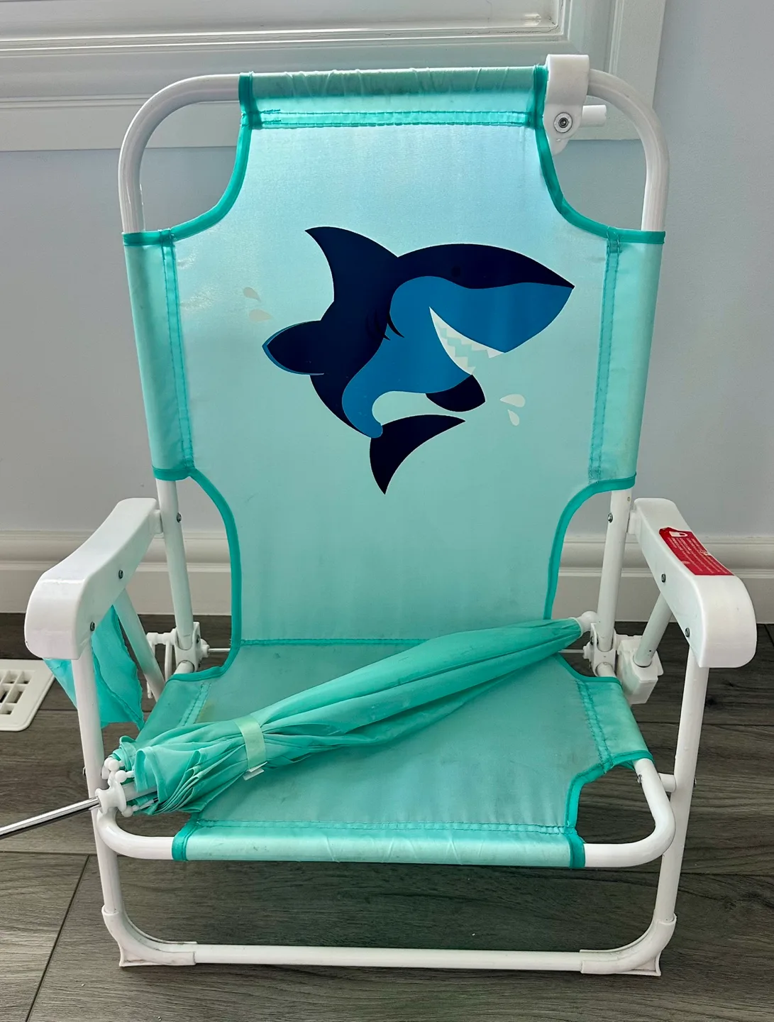 Kids' Shark Folding Beach Chair with Umbrella image indicator(2)
