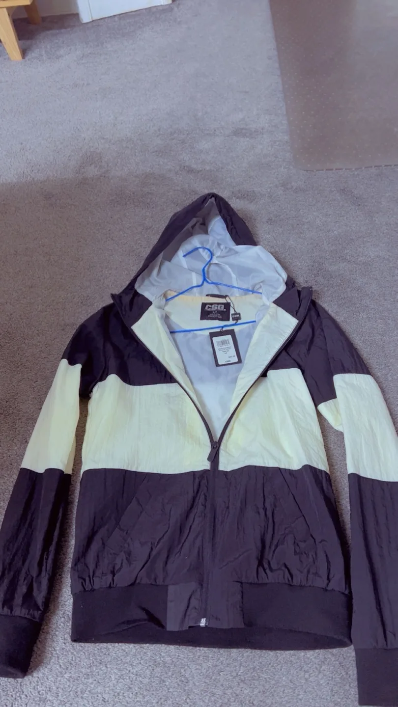 CSG. Black and White Colourblocked Jacket - Size Small image indicator(3)