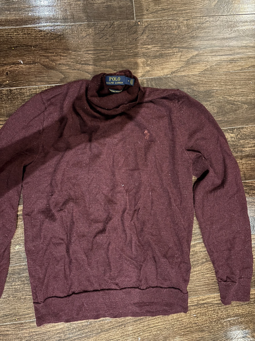Polo Ralph Lauren Burgundy Mock Neck Sweater