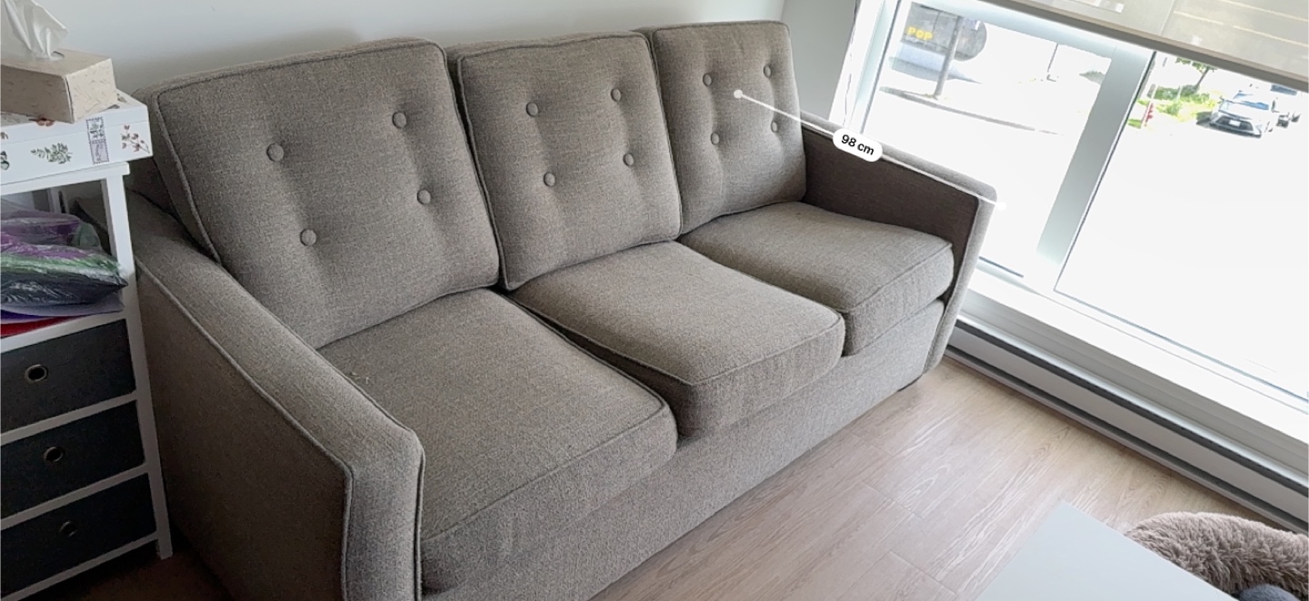 Grey Sofa Bed with pull-out mattress