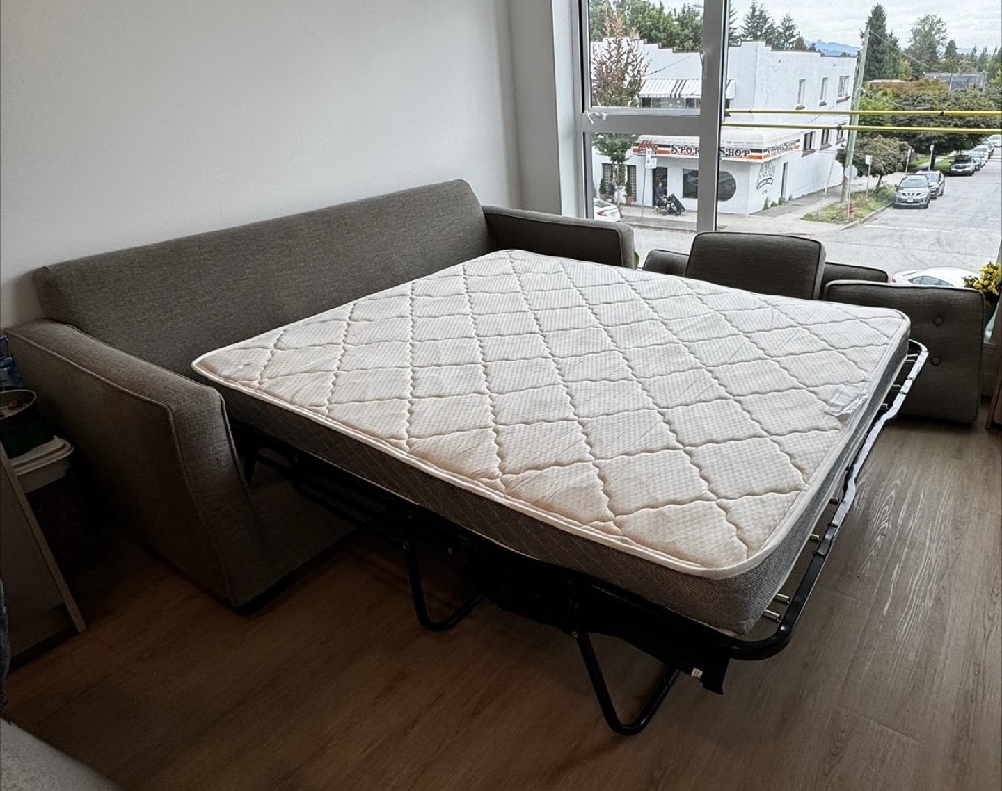 Grey Sofa Bed with pull-out mattress - photo 4