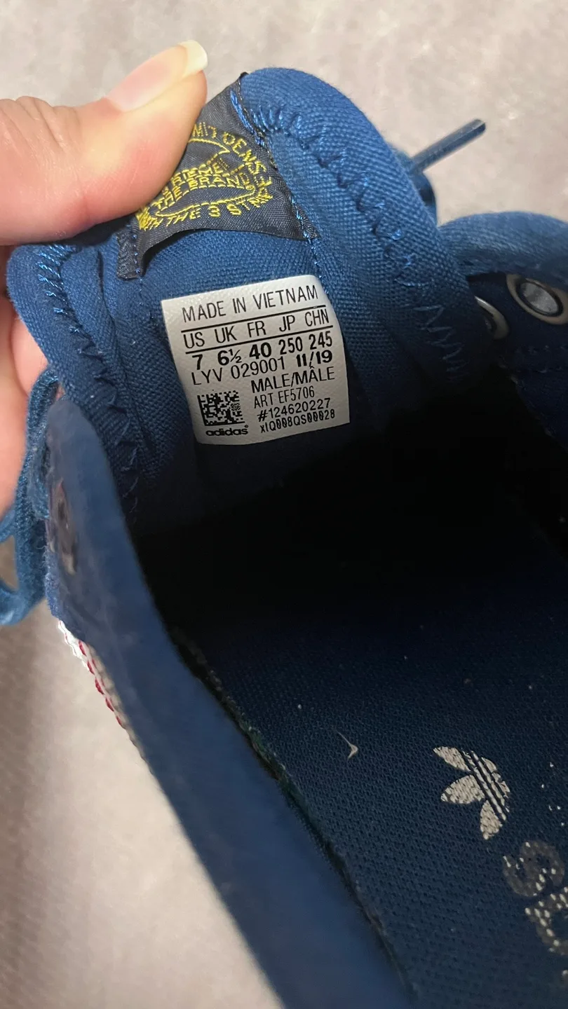 Adidas Samoa Sneakers - Blue/White - Size 7 1/2 image indicator(4)