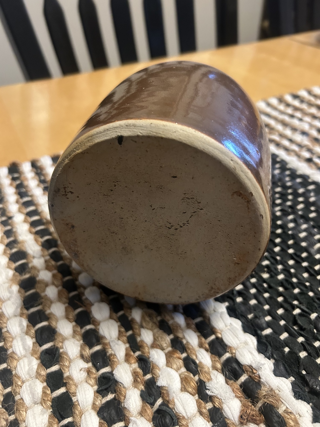 Vintage Brown Stoneware Jug - photo 3