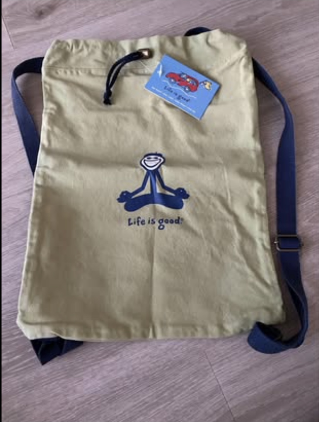 Life is Good Drawstring Backpack