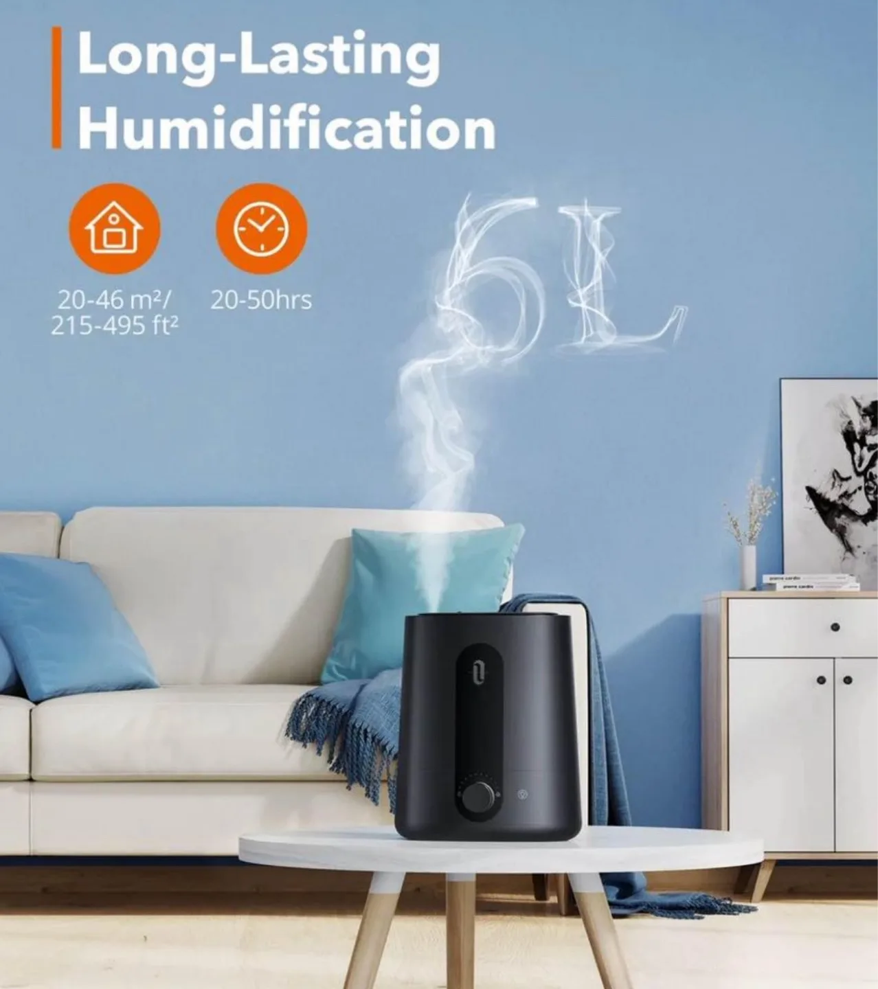 NEW 6L Cool Mist Top-Fill Humidifier image indicator(5)