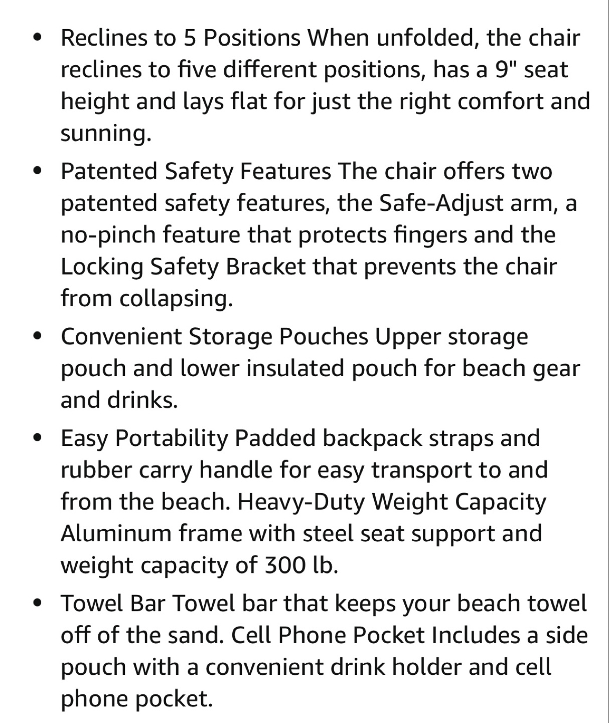 Tommy Bahama Classic 5-Position Backpack Chair - Blue Stripes - photo 3