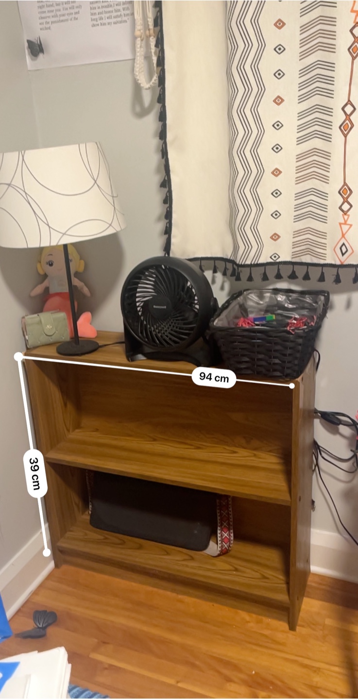 Two-shelf wooden bookcase - photo 2