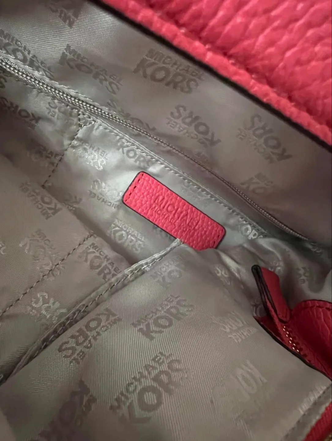 Michael Kors Deep Salmon Leather Crossbody Bag image indicator(4)