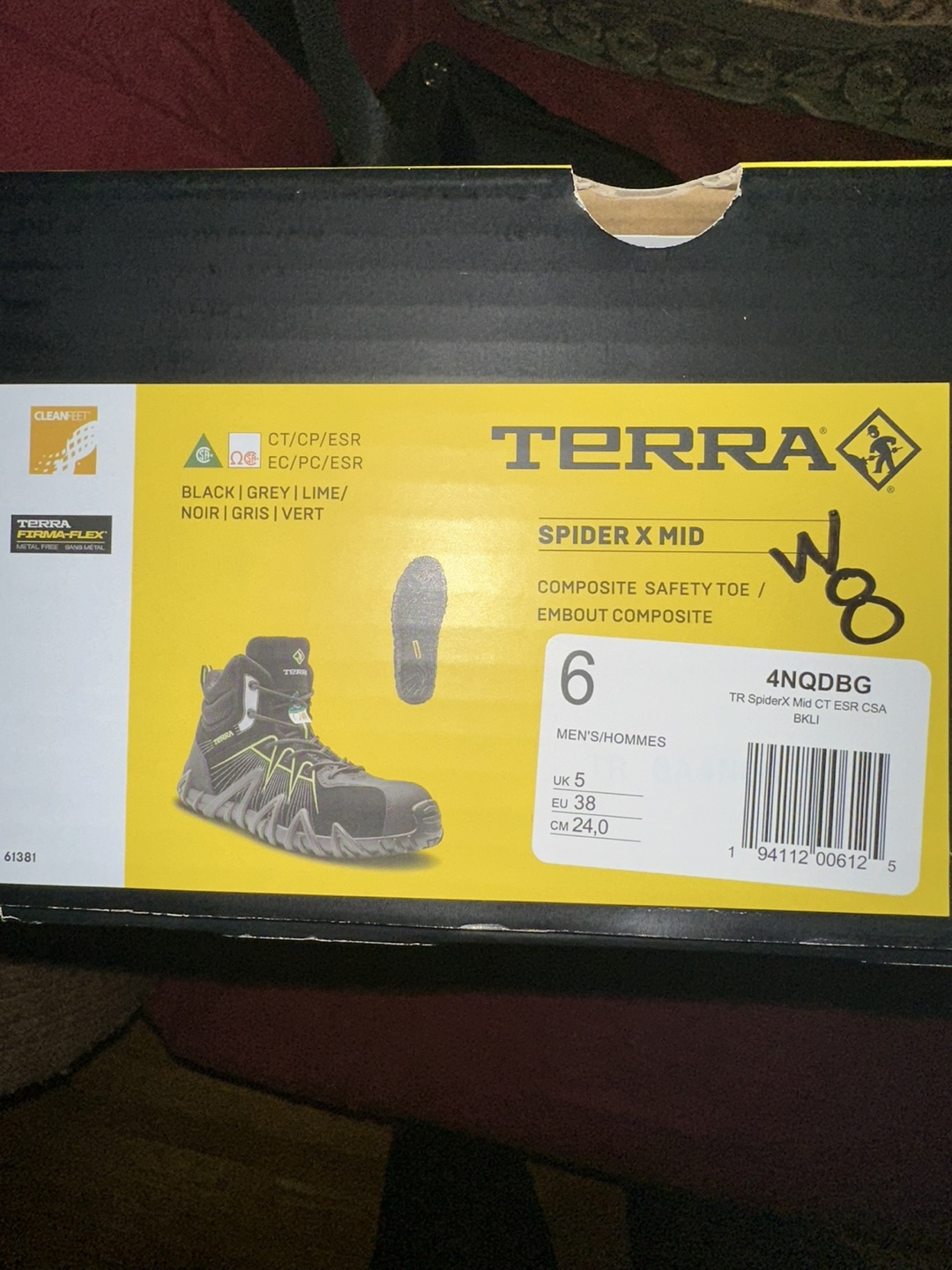 Terra Spider X Unisex Lightweight Composite Toe Mid Work Shoes - photo 4