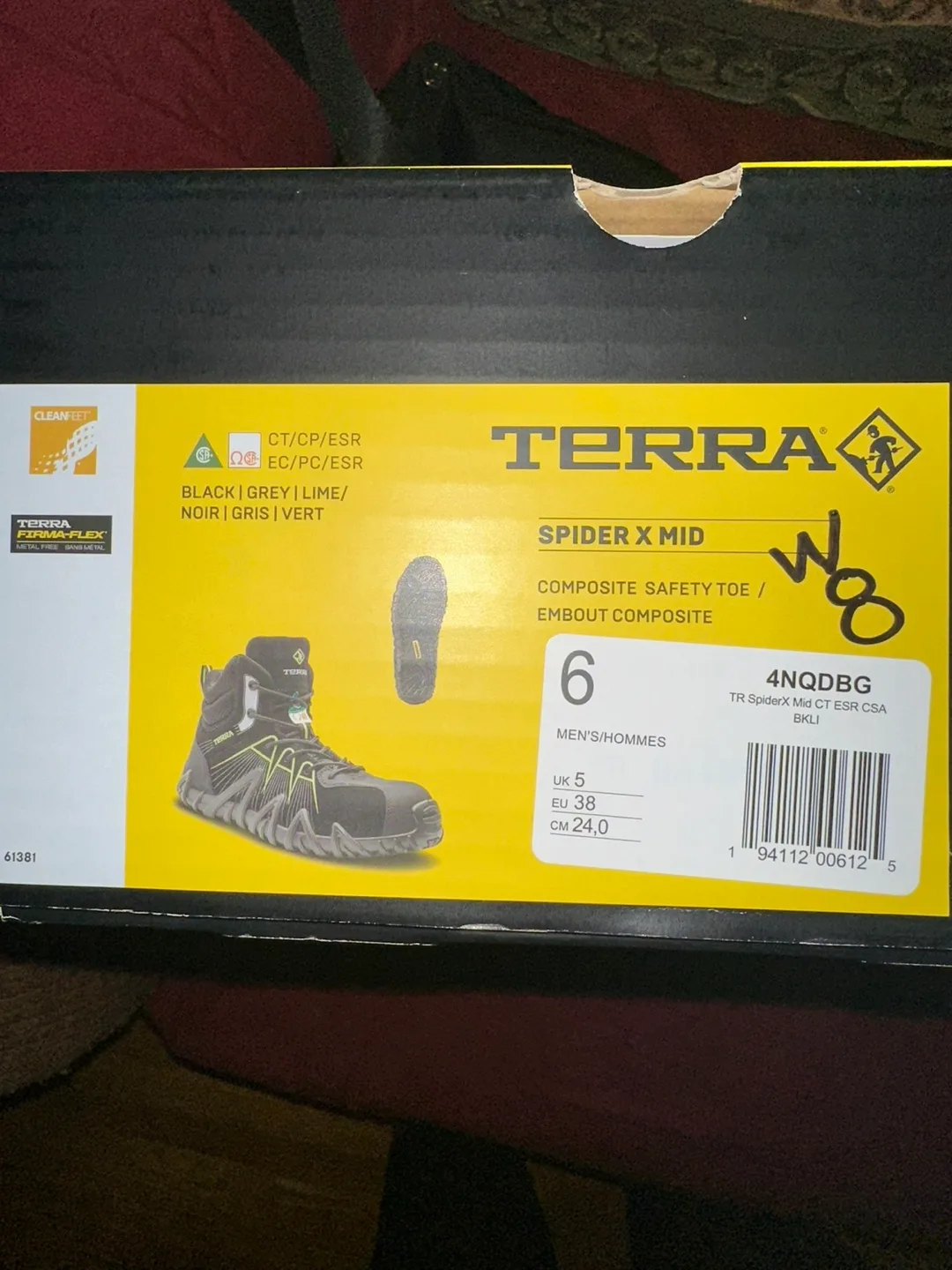 Terra Spider X Unisex Lightweight Composite Toe Mid Work Shoes image indicator(4)