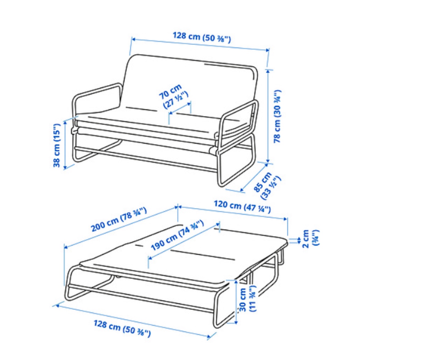 IKEA Sofa Bed - Dark Grey - photo 4