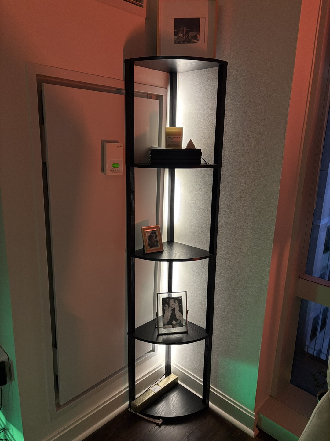 Corner Shelf with LED Lighting