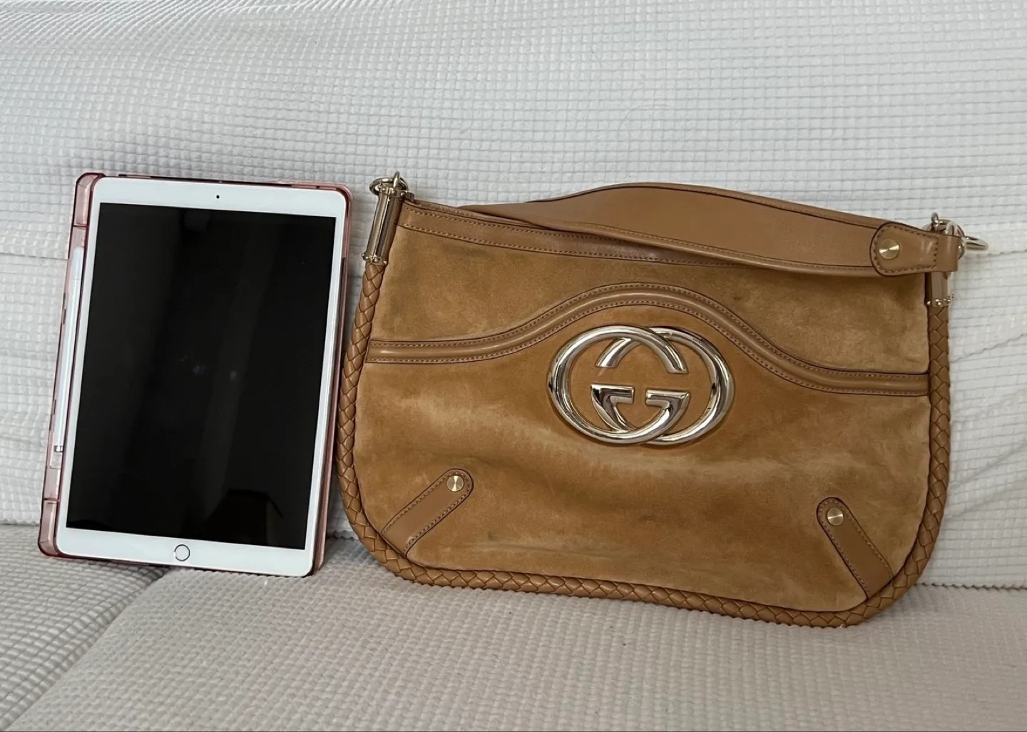 Gucci Britt Suede Hobo Bag (Vintage) thumbnail