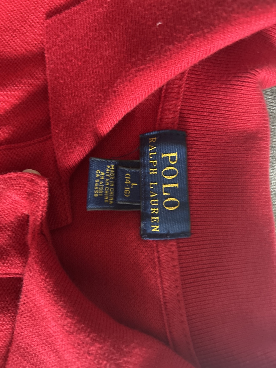 Polo Ralph Lauren Red Polo Shirt - Size L - photo 2