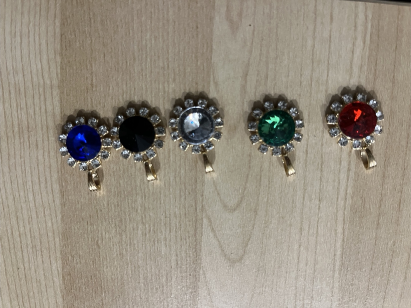 Five Colorful Crystal Pendants