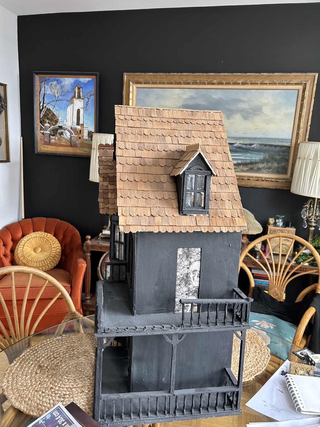 Gothic Victorian Dollhouse includes furniture