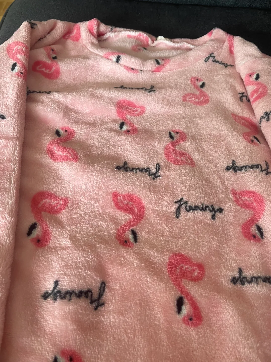 Pink Flamingo Fleece Pajama Set image indicator(2)