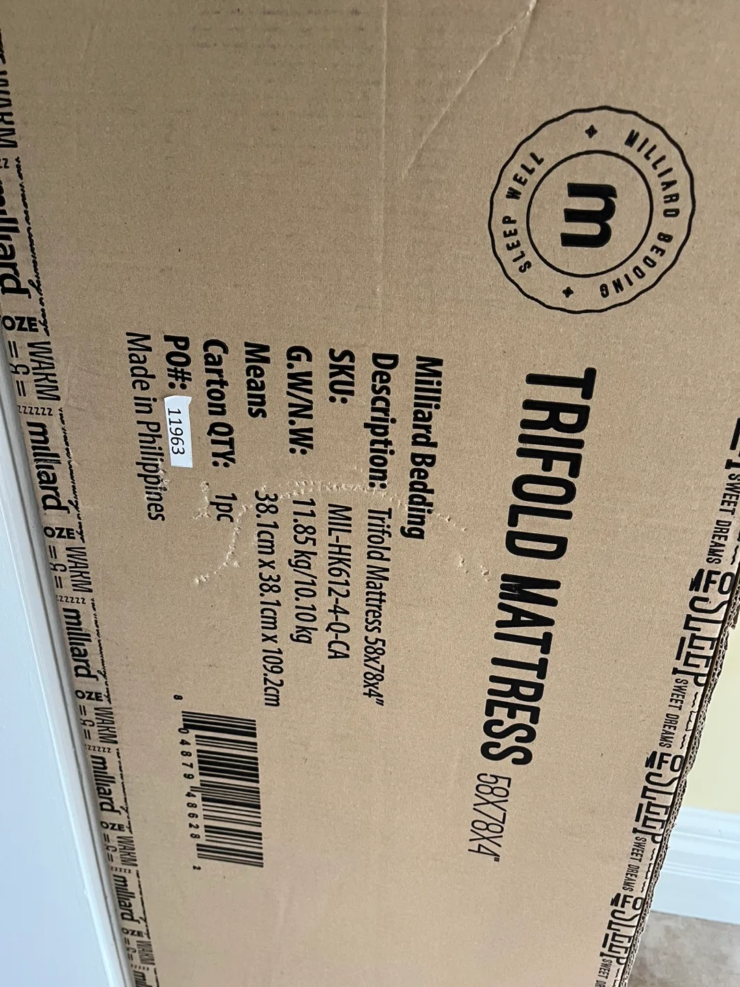Milliard Trifold Mattress - Queen Size thumbnail