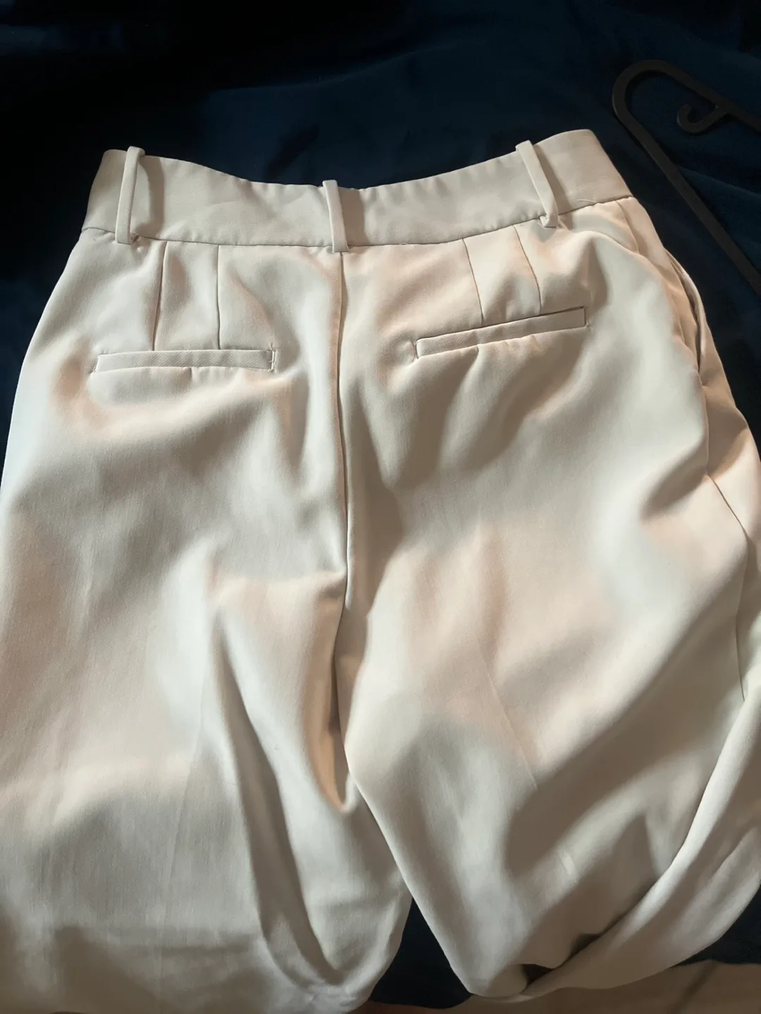 Zara Women's Off-White High-Waisted Trousers image indicator(4)