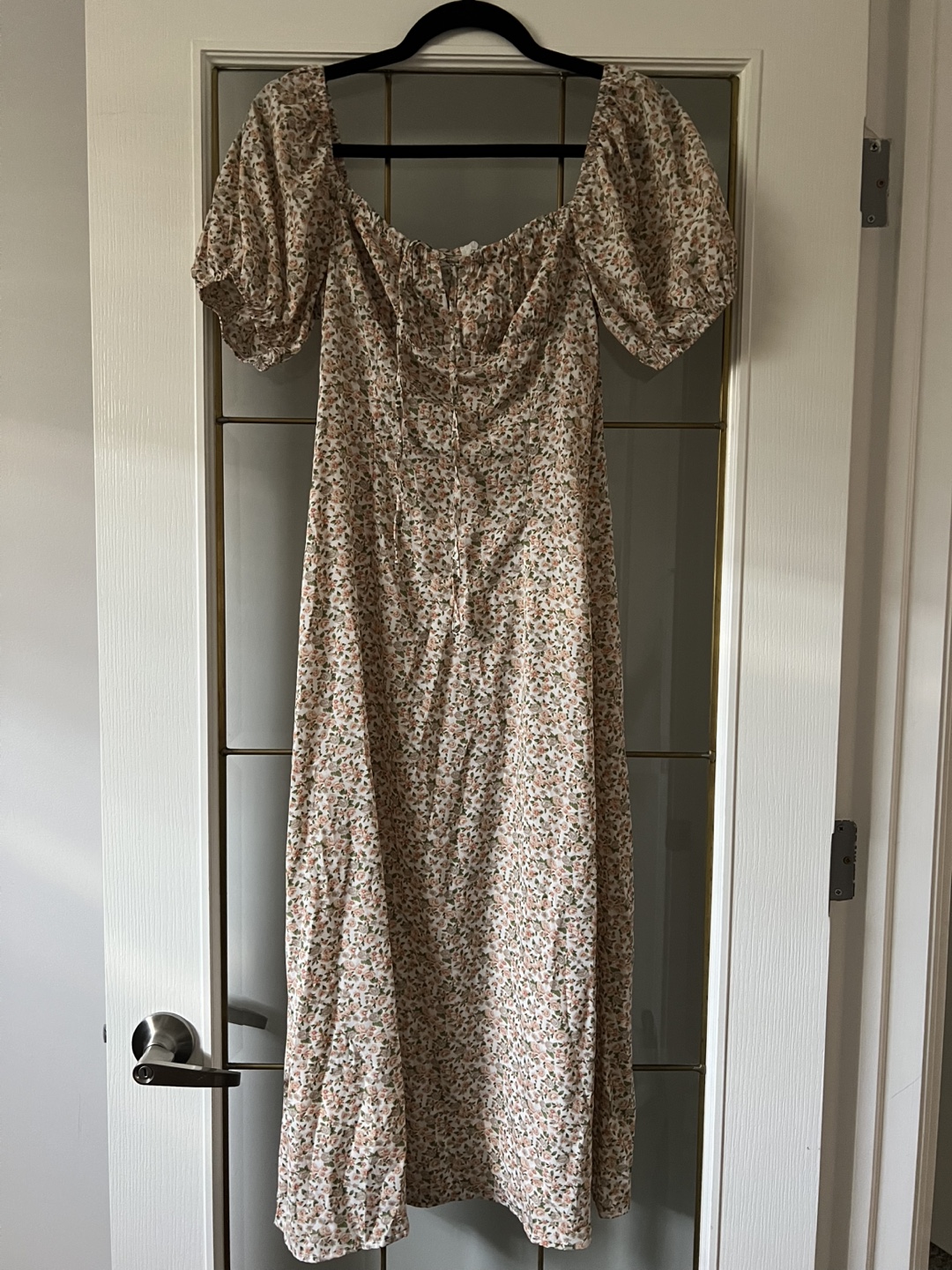 Floral Puff Sleeve Midi Dress