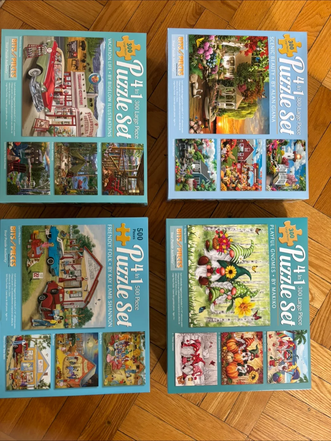 4-in-1 puzzles sets from Bits and Pieces thumbnail