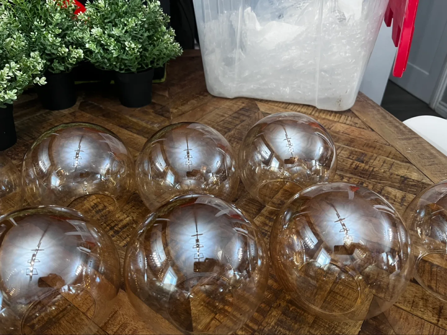 Globe Glass Light Shades - Amber/Gold image indicator(2)