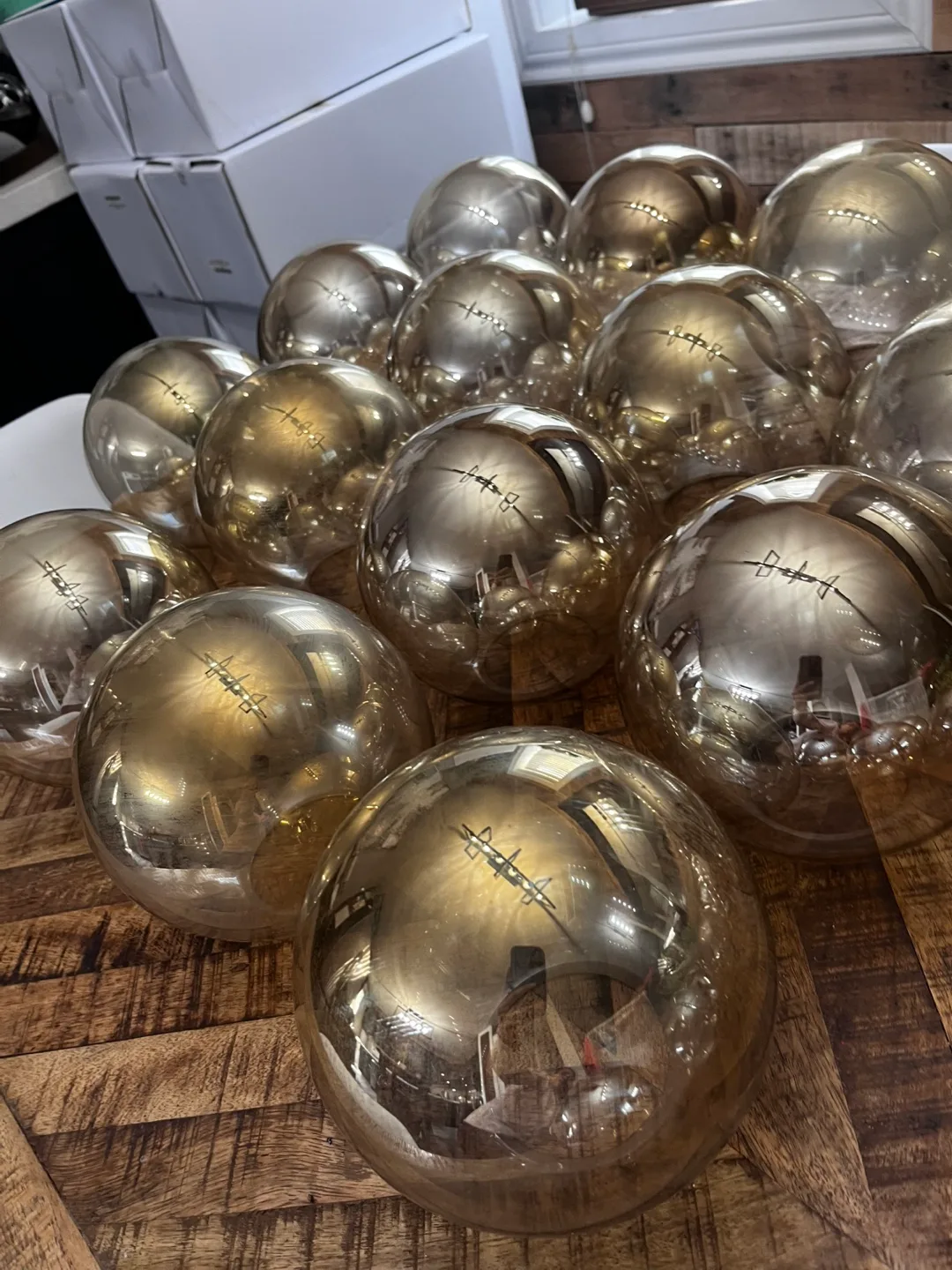 Globe Glass Light Shades - Amber/Gold image indicator(3)