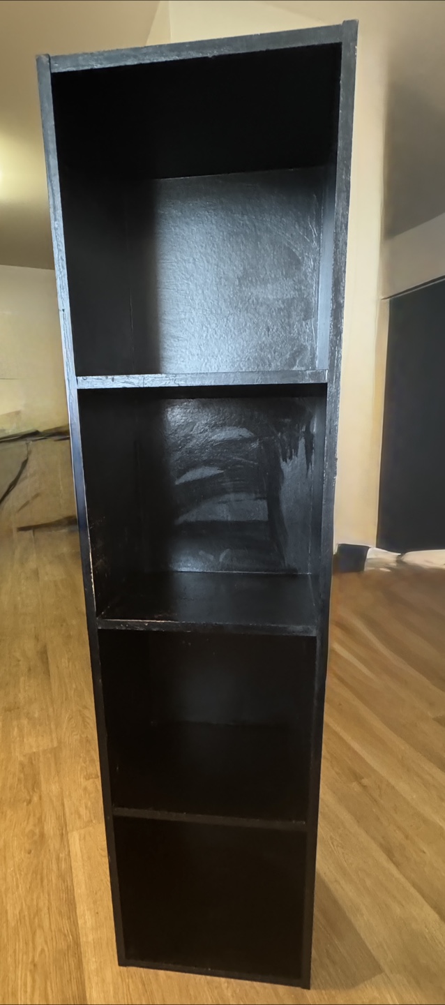 Black 4-Shelf Bookcase