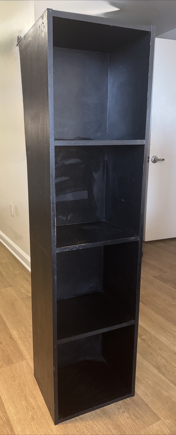 Black 4-Shelf Bookcase - photo 3