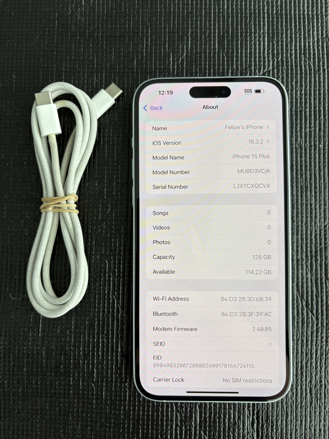 iPhone 15 Plus 128GB (Blue) – AppleCare+ 2026 – 96% Battery - photo 2