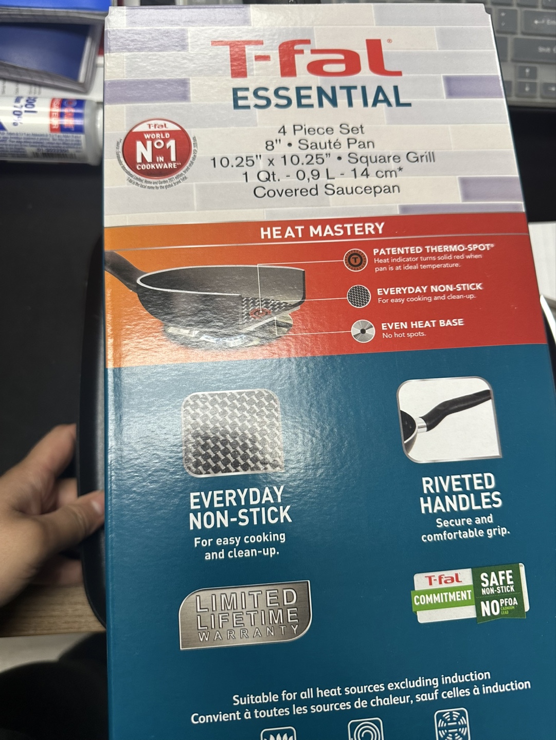 T-fal Essential 4-Piece Cookware Set - photo 3