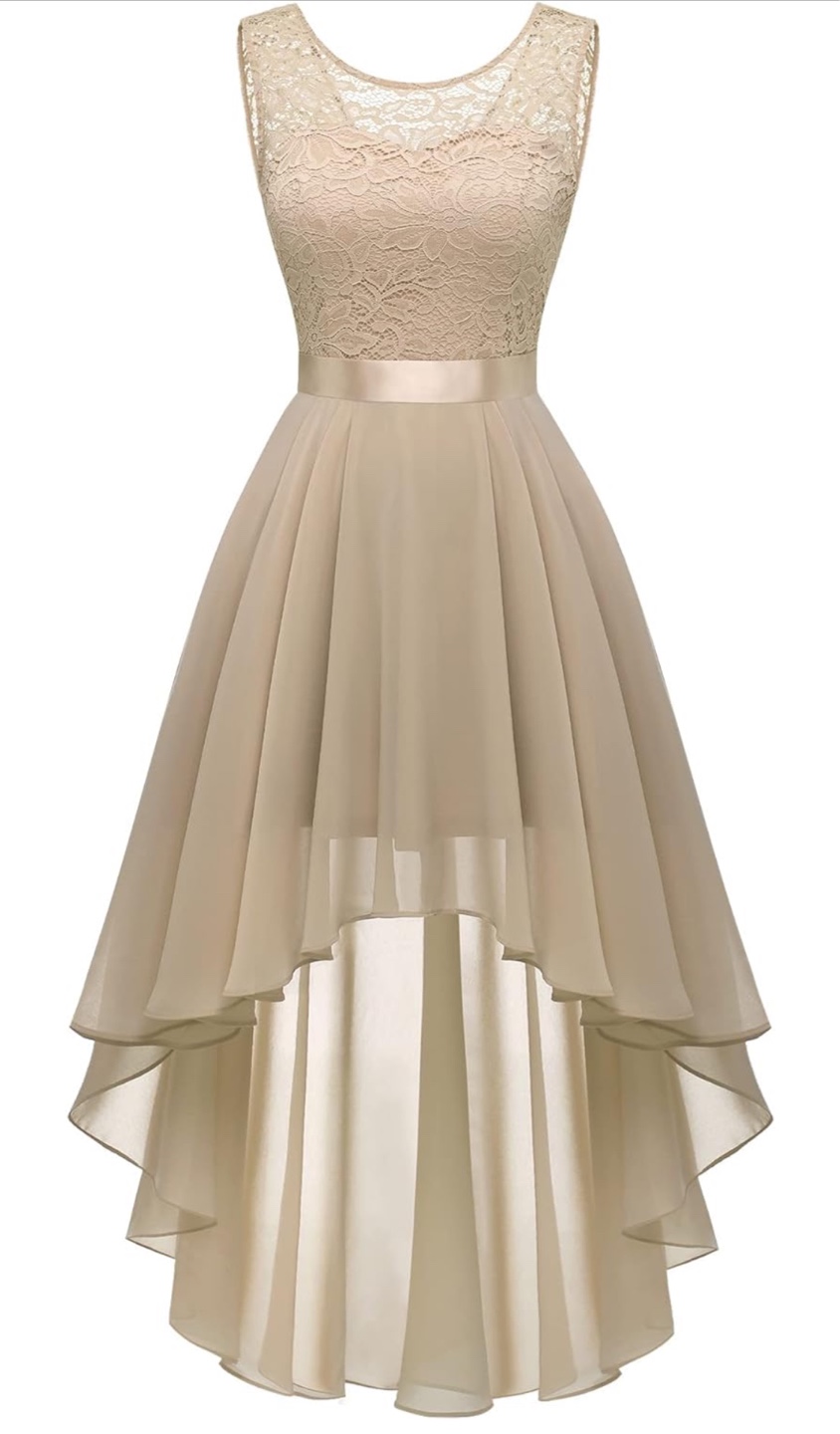 NEW! BeryLove Lace Chiffon Hi-Lo Formal Party Swing Dress - photo 3