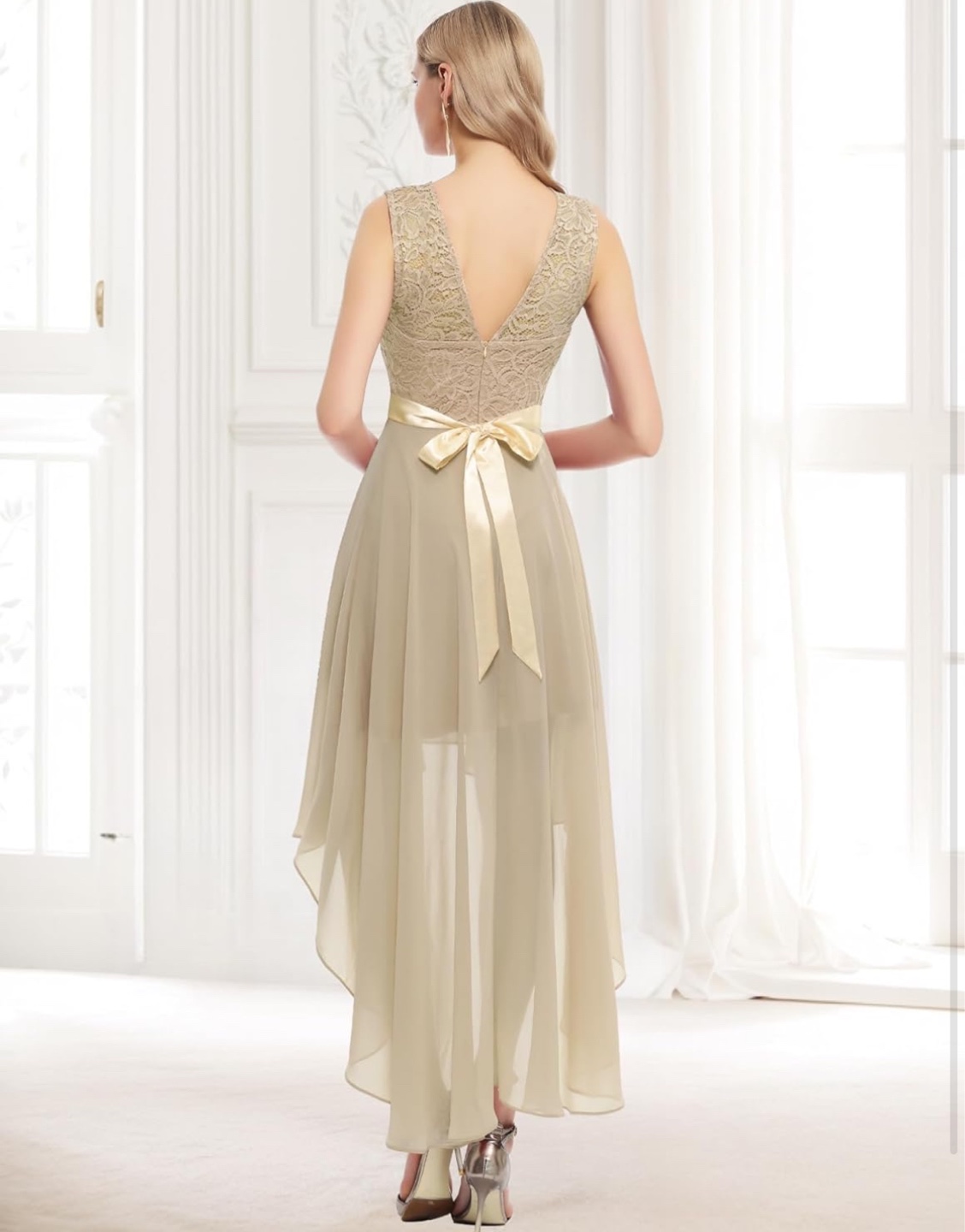 NEW! BeryLove Lace Chiffon Hi-Lo Formal Party Swing Dress - photo 4