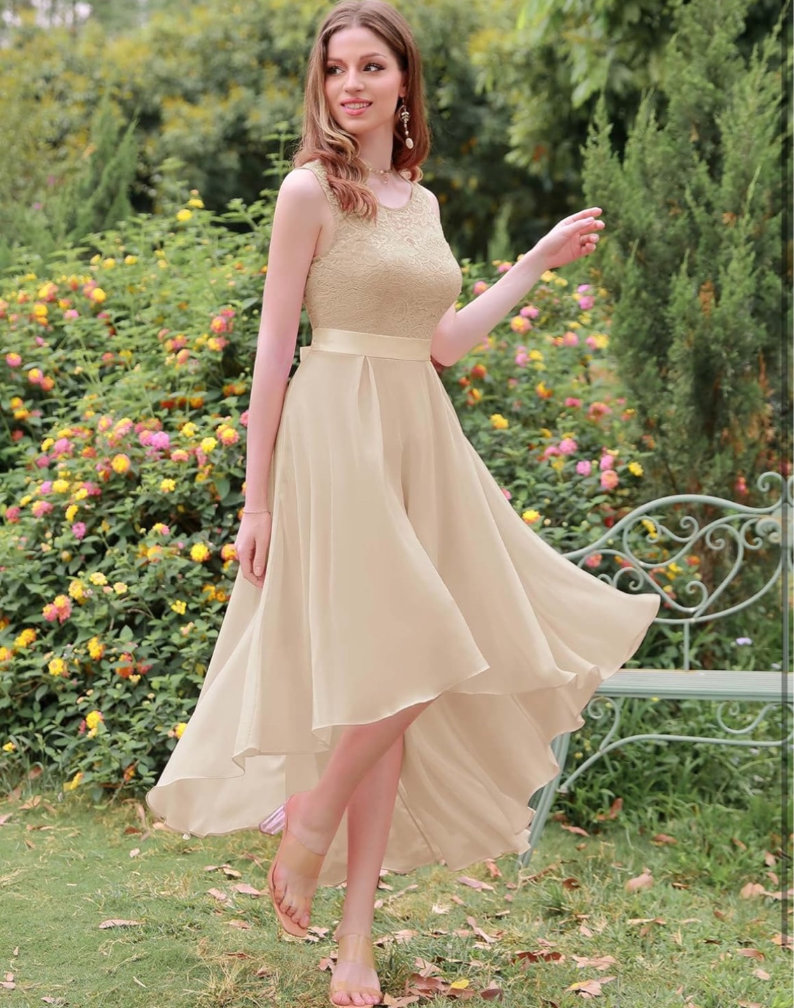 NEW! BeryLove Lace Chiffon Hi-Lo Formal Party Swing Dress