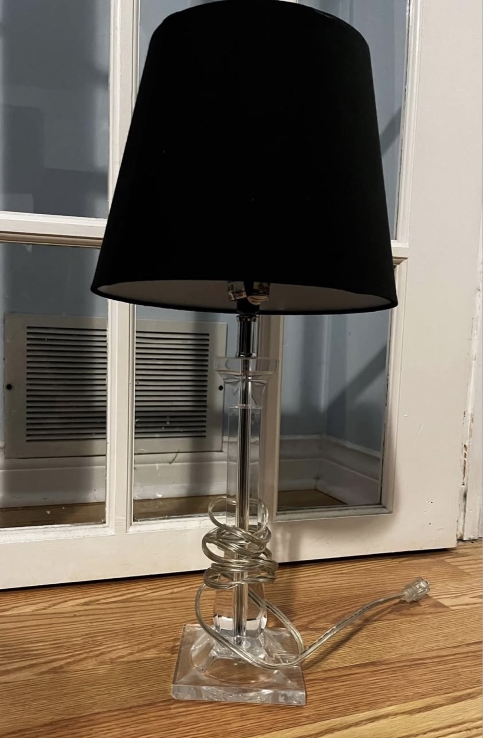 Modern Acrylic Table Lamp with Black Shade - photo 2