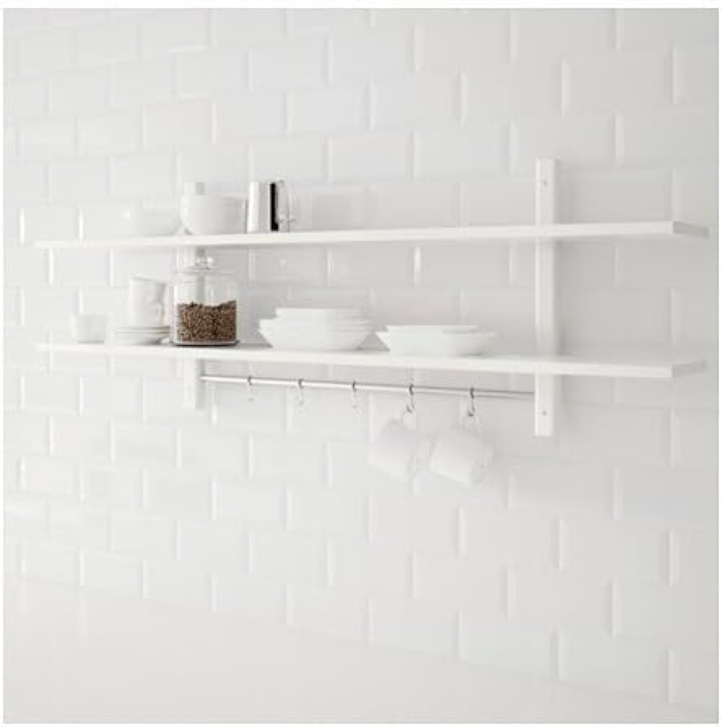 IKEA Varde Walk Shelf with 5 Hooks - photo 2