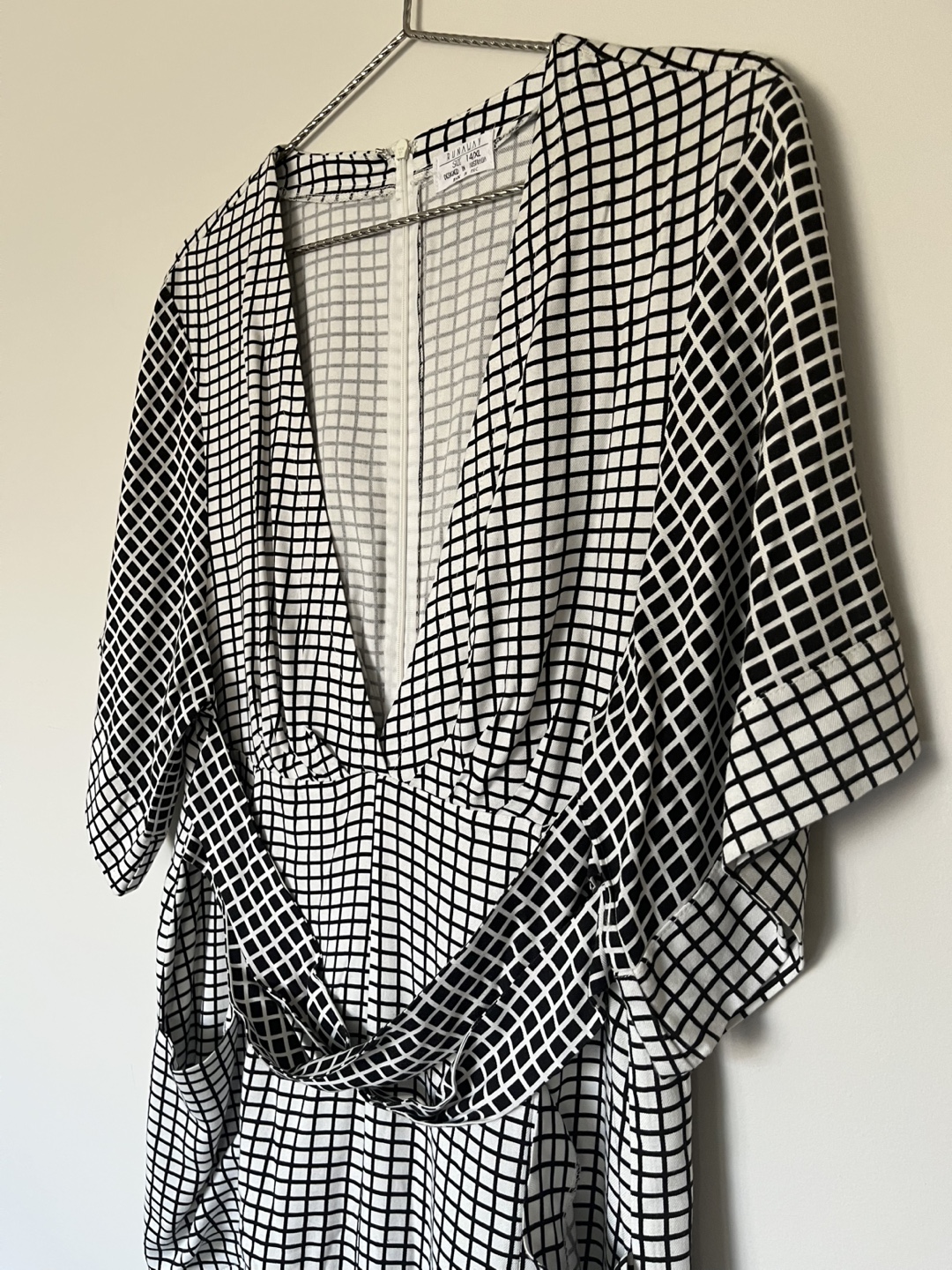 Black and White Checked Romper - photo 2