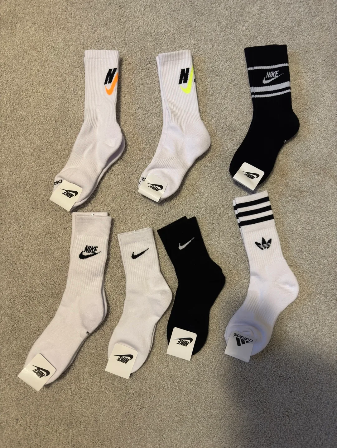 Nike & Adidas Crew Socks Bundle thumbnail