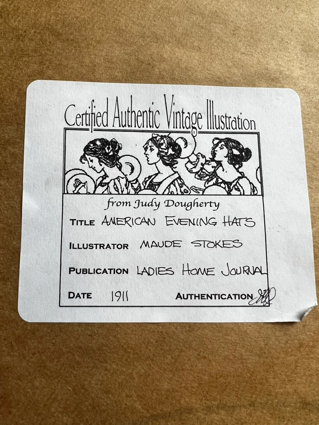 Vintage Framed- American Evening Hats image indicator(2)