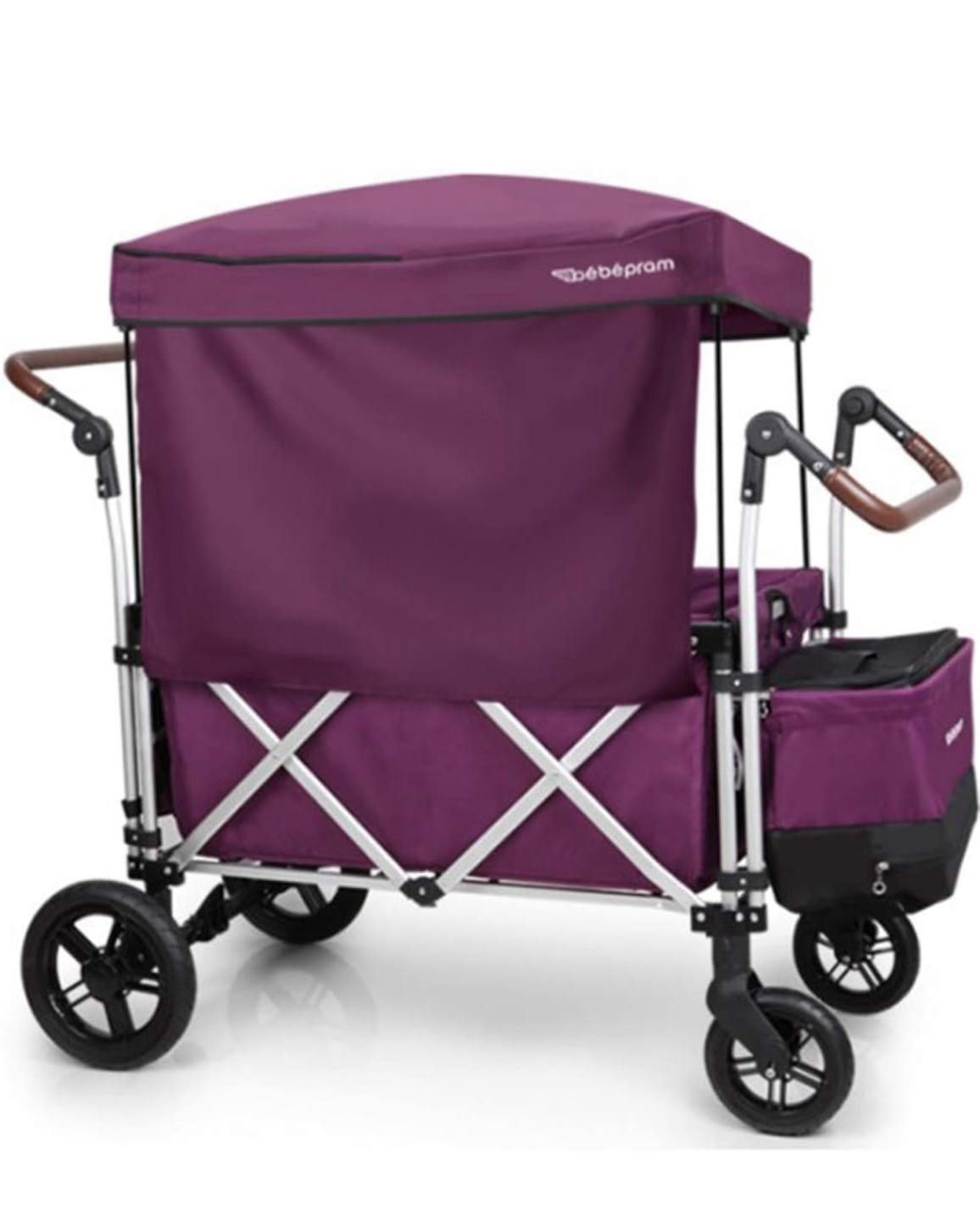 Bebeprom S7 Foldable Luxury Multi-Function Wagon - Purple - photo 4