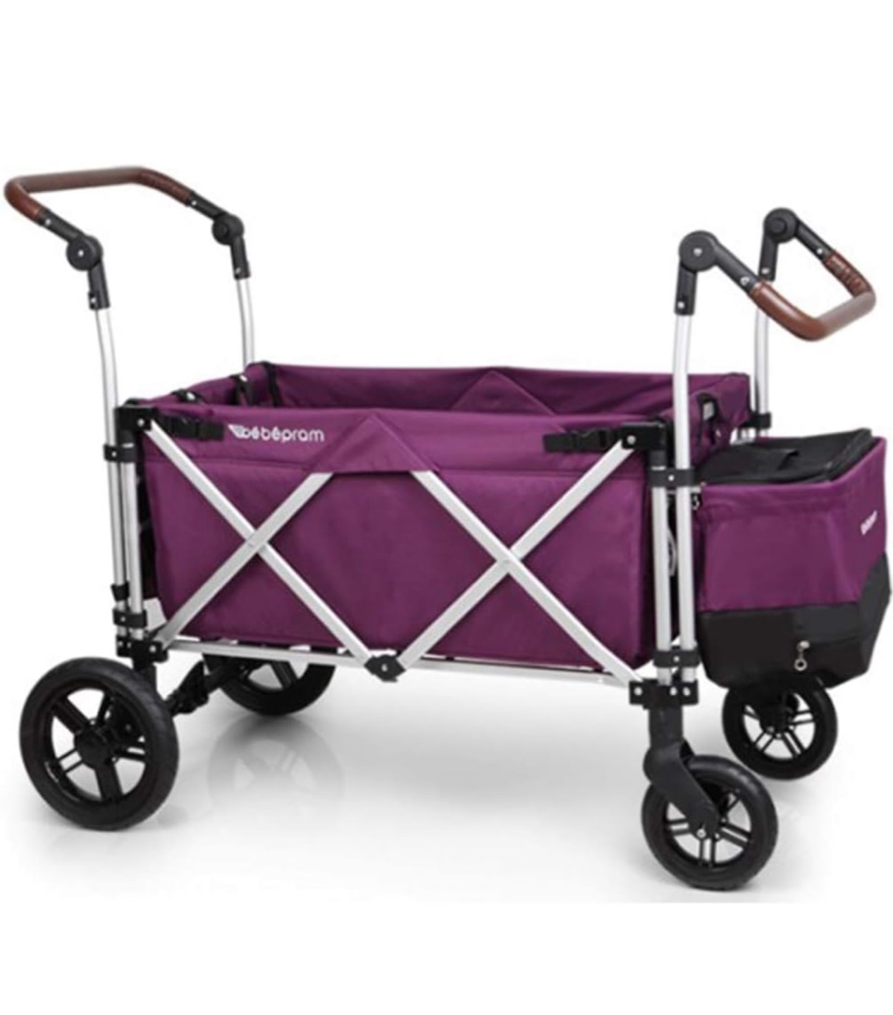 Bebeprom S7 Foldable Luxury Multi-Function Wagon - Purple - photo 5