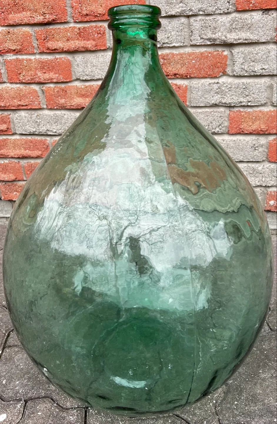 Large Vintage Green Glass Demijohn thumbnail
