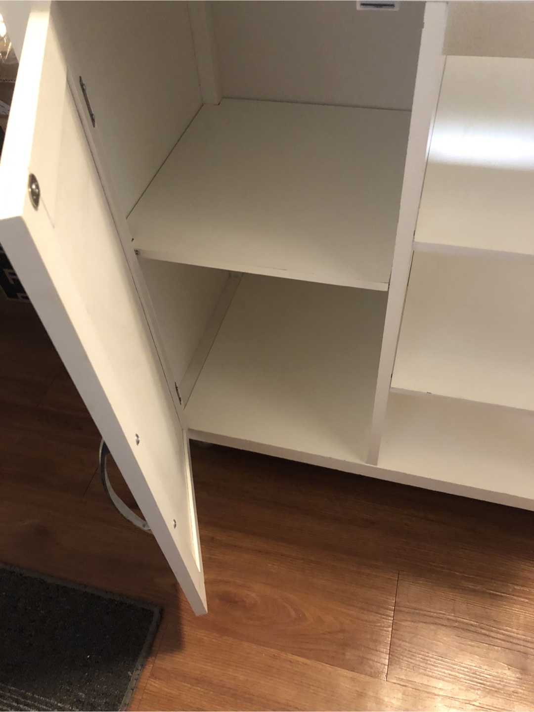 White Kitchen Cart with Butcher Block Top - photo 3